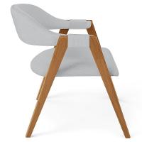 Kit 05 Cadeiras De Jantar E Estar Living Estofada Nadja L02 Linho Cinza - Lyam Decor - 7