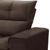 Sofá Retrátil Reclinável Para Sala 3 Lugares 230cm Asaph F04 Veludo Marrom - Lyam Decor - 6