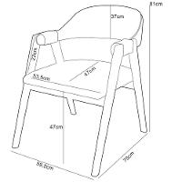 Kit 04 Cadeiras De Jantar E Estar Living Estofada Nadja L02 Suede Azul Marinho - Lyam Decor - 3