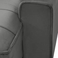 Sofá Retrátil Reclinável Para Sala 3 Lugares 230cm Asaph F04 Veludo Cinza Escuro - Lyam Decor - 9