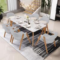 Kit 02 Cadeiras De Jantar E Estar Living Estofada Nadja L02 Linho Cinza - Lyam Decor - 2