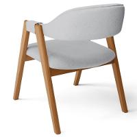 Kit 02 Cadeiras De Jantar E Estar Living Estofada Nadja L02 Linho Cinza - Lyam Decor - 8