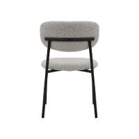 Cadeira De Jantar Manuela Estofada Cinza Base Reforçada Em Aço Waw Design