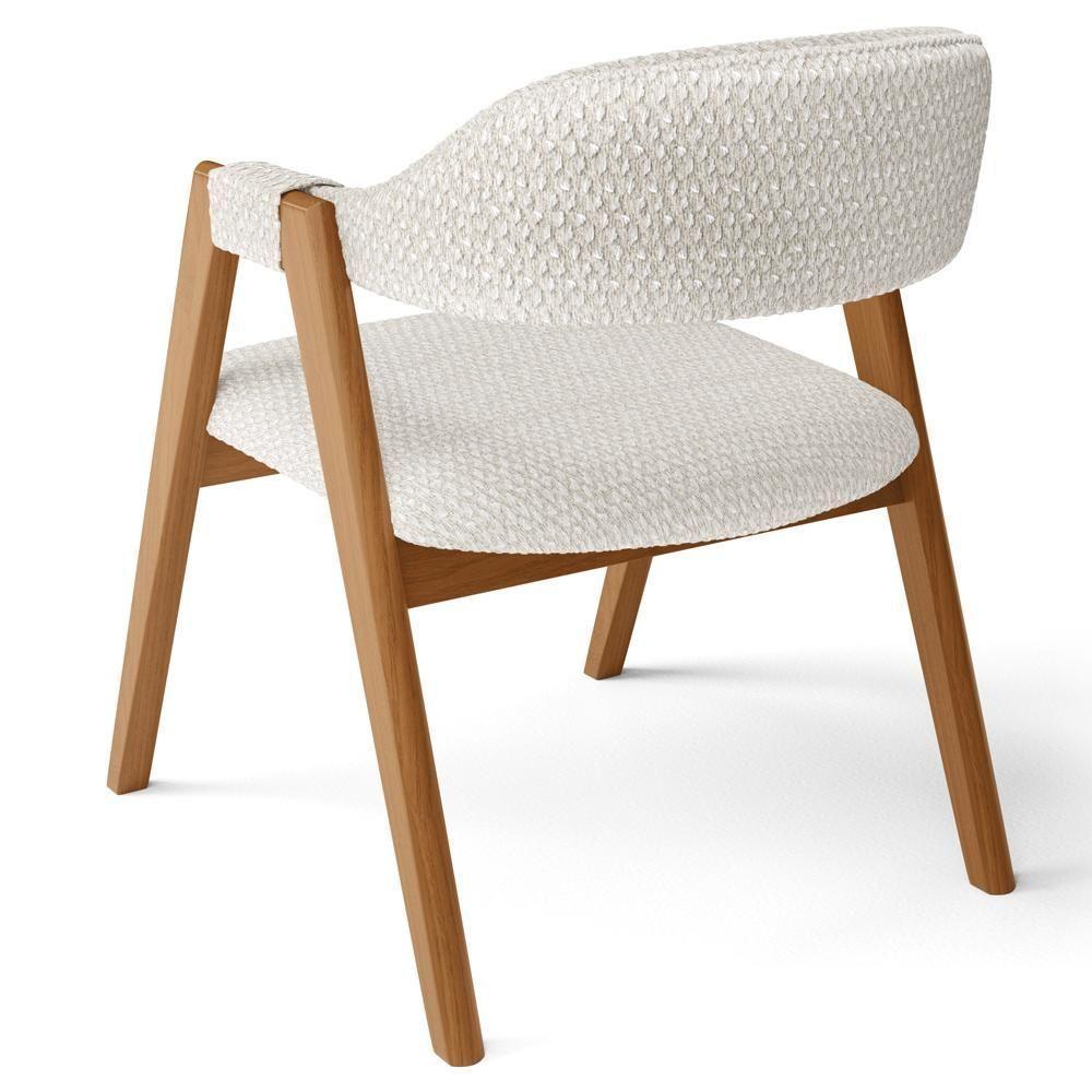 Kit 03 Cadeiras De Jantar E Estar Living Estofada Nadja L02 Bouclê Cru - Lyam Decor - 8