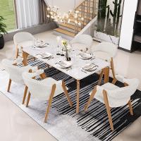 Kit 03 Cadeiras De Jantar E Estar Living Estofada Nadja L02 Bouclê Cru - Lyam Decor - 2