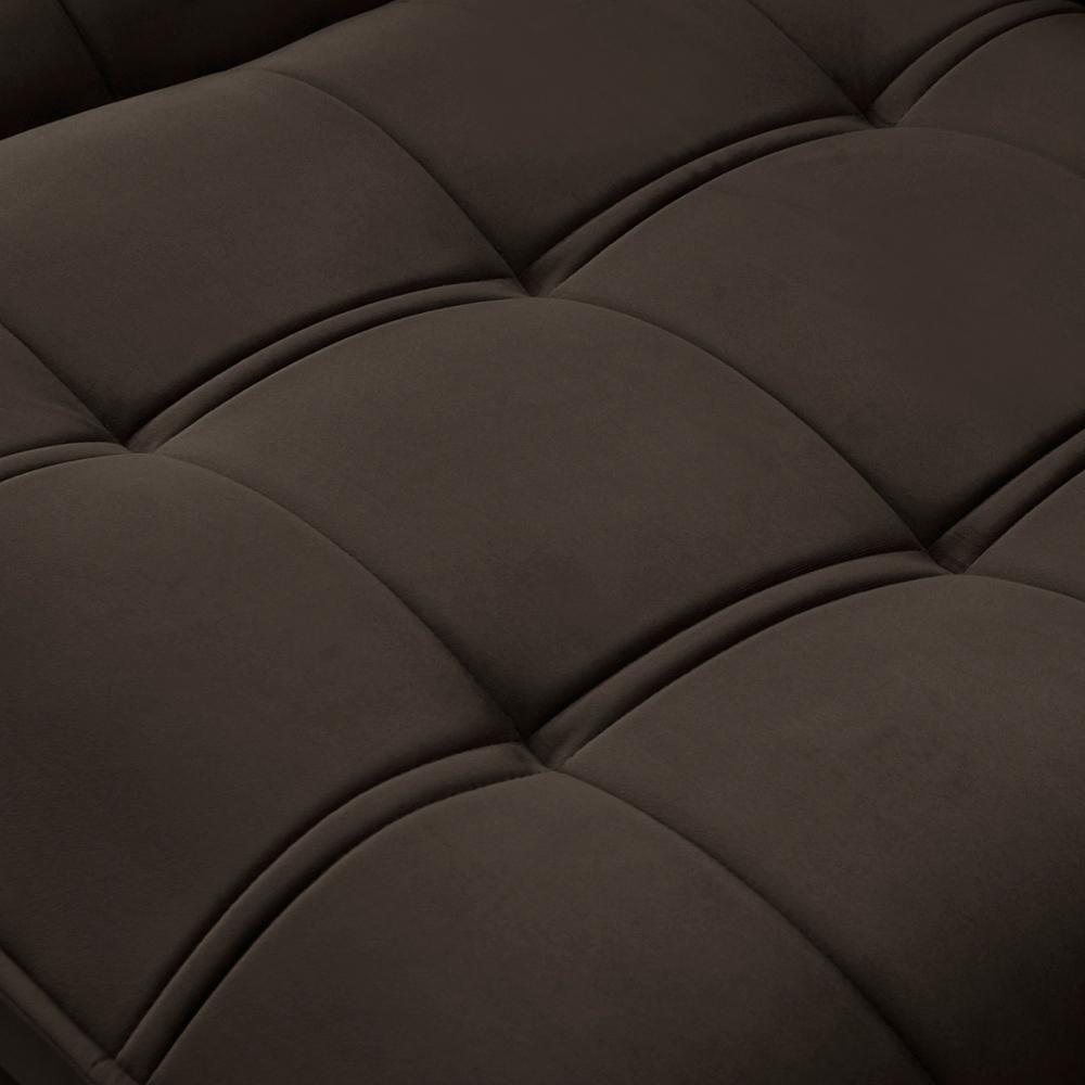 Sofá Retrátil Reclinável Para Sala 3 Lugares 230cm Asaph F04 Veludo Marrom Escuro - Lyam Decor - 10