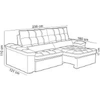 Sofá Retrátil Reclinável Para Sala 3 Lugares 230cm Maresi F04 Veludo Terracota - Lyam Decor