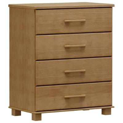 Cômoda Para Quarto Closet 4 Gavetas Madeira Maciça Zahav F06 Freijó - Lyam Decor