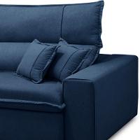 Sofá Retrátil Reclinável Para Sala 4 Lugares 290cm Aisha F04 Veludo Azul - Lyam Decor - 7