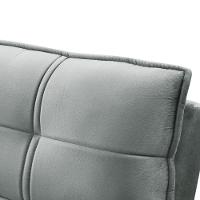 Sofá Retrátil Reclinável Para Sala 3 Lugares 230cm Zayn F04 Veludo Cinza Claro - Lyam Decor - 7