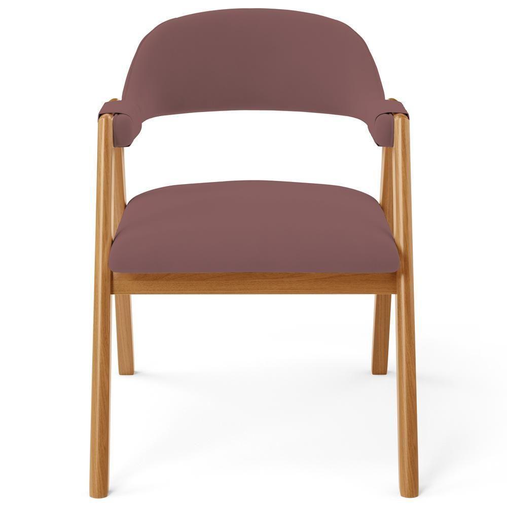 Kit 05 Cadeiras De Jantar E Estar Living Estofada Nadja L02 Suede Rosê - Lyam Decor - 3