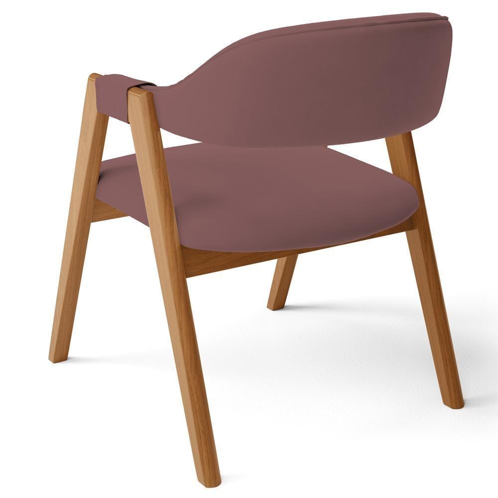 Kit 05 Cadeiras De Jantar E Estar Living Estofada Nadja L02 Suede Rosê - Lyam Decor - 8