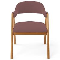 Kit 05 Cadeiras De Jantar E Estar Living Estofada Nadja L02 Suede Rosê - Lyam Decor - 3