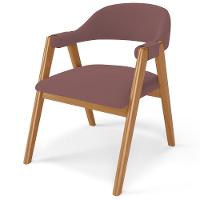 Kit 05 Cadeiras De Jantar E Estar Living Estofada Nadja L02 Suede Rosê - Lyam Decor - 6