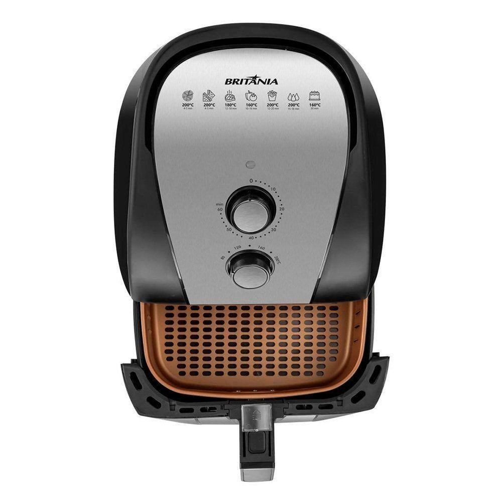 Fritadeira Elétrica Britânia Air Fryer 5,5L BFR51 Preta Inox 220V - 3