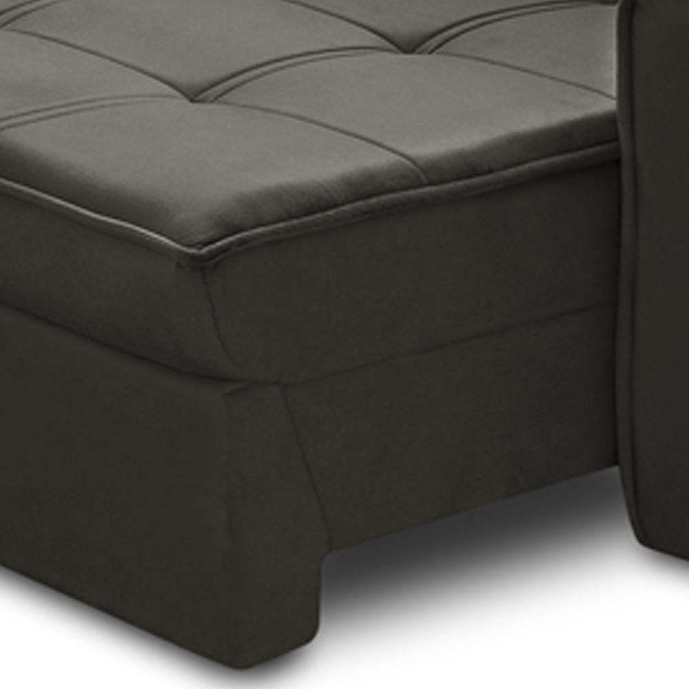 Sofá Retrátil Reclinável Para Sala 3 Lugares 250cm Samir F04 Veludo Marrom Escuro - Lyam Decor - 9