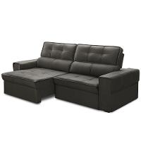 Sofá Retrátil Reclinável Para Sala 3 Lugares 250cm Samir F04 Veludo Marrom Escuro - Lyam Decor - 8