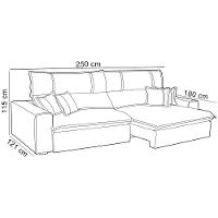 Sofá Retrátil Reclinável Para Sala 3 Lugares 250cm Aisha F04 Veludo Marrom Claro - Lyam Decor