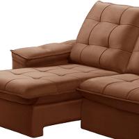 Sofá Retrátil Reclinável Para Sala 3 Lugares 230cm Nijma F04 Veludo Terracota - Lyam Decor - 6