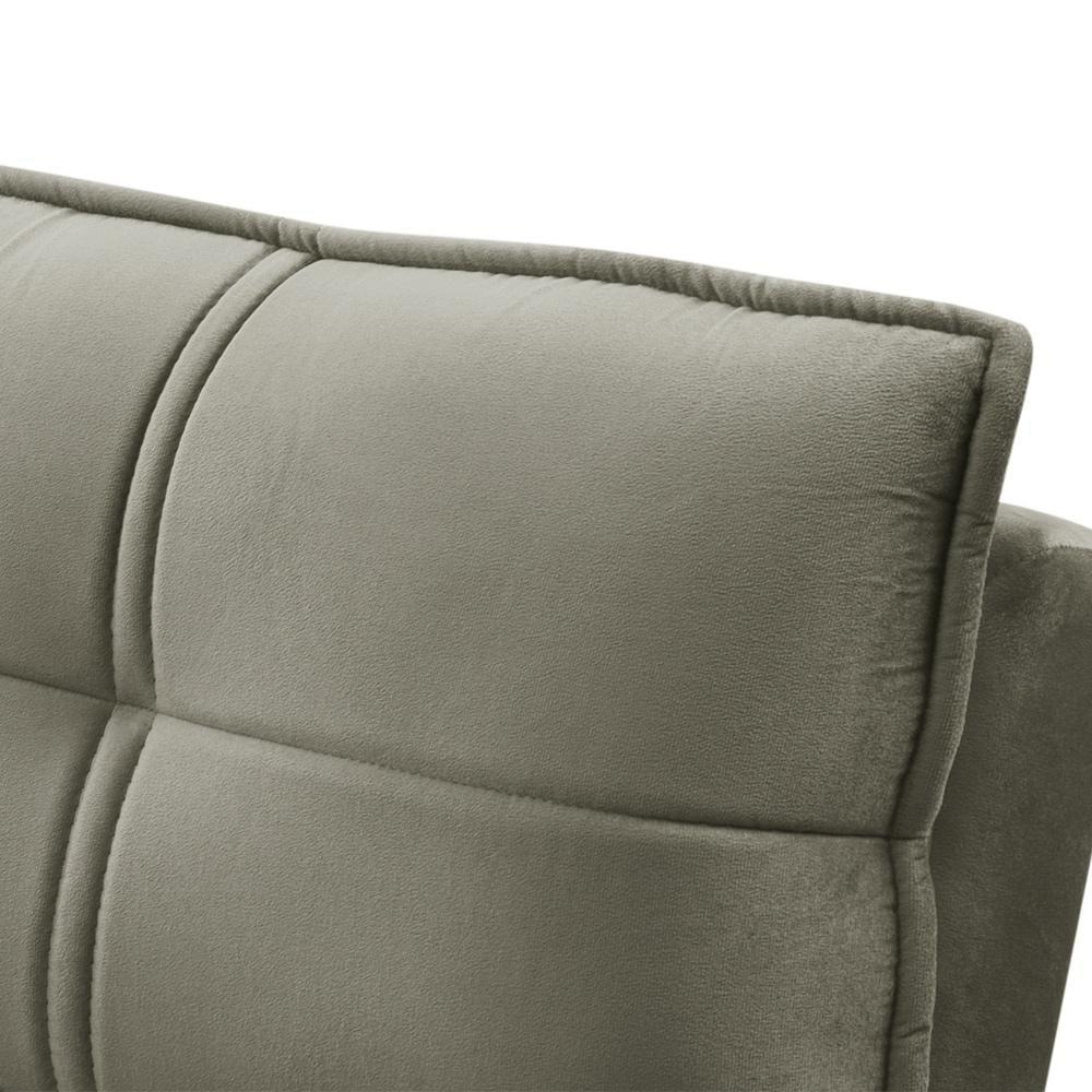 Sofá Retrátil Reclinável Para Sala 3 Lugares 230cm Zayn F04 Veludo Marrom Claro - Lyam Decor - 10