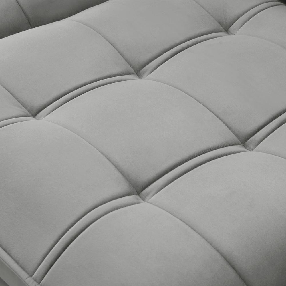 Sofá Retrátil Reclinável Para Sala 3 Lugares 250cm Asaph F04 Veludo Cinza Claro - Lyam Decor - 7