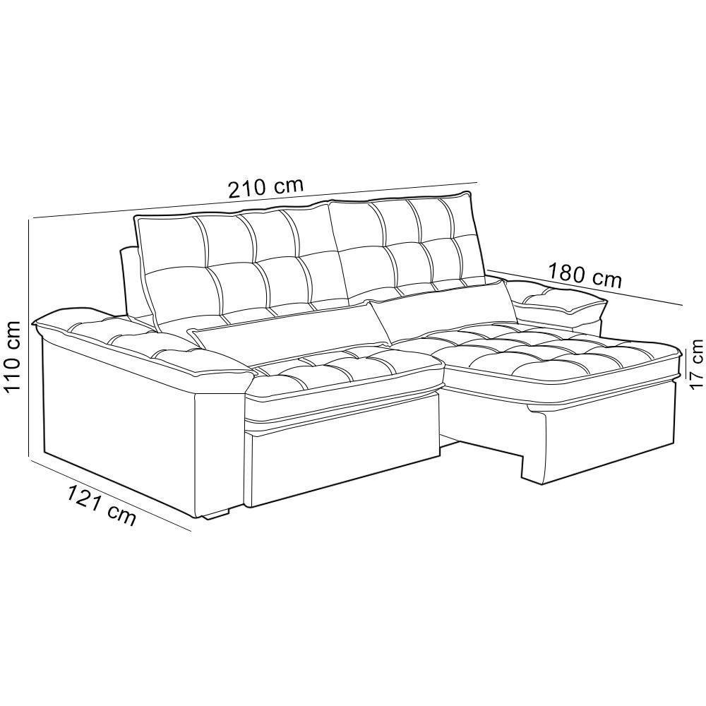Sofá Retrátil Reclinável Para Sala 3 Lugares 210cm Maresi F04 Veludo Cinza Escuro - Lyam Decor - 4