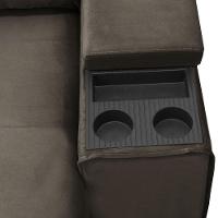 Sofá Retrátil Reclinável Para Sala 3 Lugares 230cm Niels F04 Veludo Marrom - Lyam Decor - 10