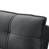 Sofá Retrátil Reclinável Para Sala 3 Lugares 250cm Zayn F04 Veludo Cinza Escuro - Lyam Decor - 7