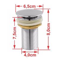 Kit Cuba L30 C/torneira Link 1062 Metal + Válvula Click 1 1/2'' (4,0cm) + Sifão Pvc + Flexível Branca Branco - 9