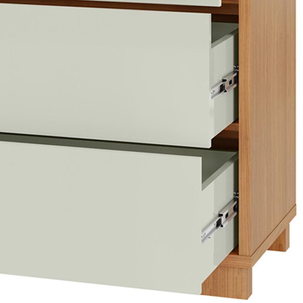 Cômoda Para Quarto 3 Gavetas 105cm Click D03 Freijó Off White - Lyam Decor - 7