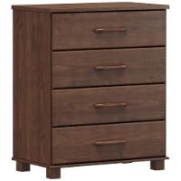 Cômoda Para Quarto Closet 4 Gavetas Madeira Maciça Zahav F06 Café - Lyam Decor - 1