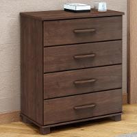 Cômoda Para Quarto Closet 4 Gavetas Madeira Maciça Zahav F06 Café - Lyam Decor - 2