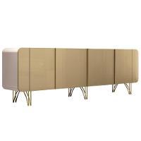 Aparador Buffet Bar Para Sala 04 Portas 220 Cm Santiago B01 Off White Champagne - 1