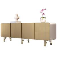 Aparador Buffet Bar Para Sala 04 Portas 220 Cm Santiago B01 Off White Champagne - 5
