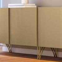 Aparador Buffet Bar Para Sala 04 Portas 220 Cm Santiago B01 Off White Champagne - 7