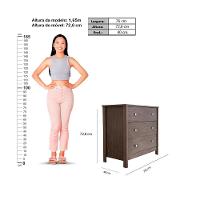 Cômoda Ditália 3 Gavetas Dm-219 Diamond - 5