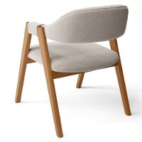 Cadeira De Jantar E Estar Living Estofada Nadja L02 Bouclê Creme - Lyam Decor - 6