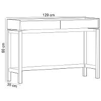 Aparador Para Sala De Estar 2 Gavetas Esdras F06 Oak Ferrolack - Lyam Decor