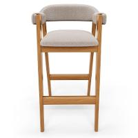 Banqueta Alta Bar Cozinha Sala De Jantar Bar Nadja L02 Bouclê Creme - Lyam Decor