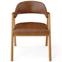 Kit 02 Cadeiras De Jantar E Estar Living Estofada Nadja L02 Couríssimo Marrom - Lyam Decor - 3