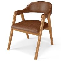 Kit 02 Cadeiras De Jantar E Estar Living Estofada Nadja L02 Couríssimo Marrom - Lyam Decor - 6