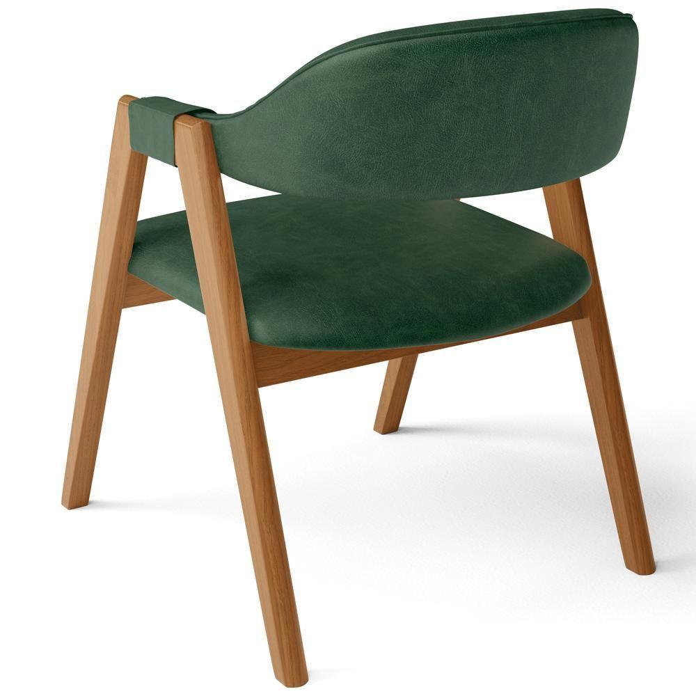 Cadeira De Jantar E Estar Living Estofada Nadja L02 Couríssimo Verde Musgo - Lyam Decor - 7