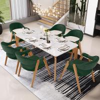 Cadeira De Jantar E Estar Living Estofada Nadja L02 Couríssimo Verde Musgo - Lyam Decor - 2