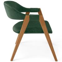 Cadeira De Jantar E Estar Living Estofada Nadja L02 Couríssimo Verde Musgo - Lyam Decor - 6