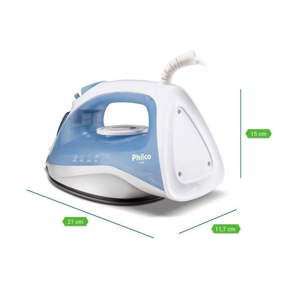 Ferro De Passar A Vapor Philco PFV40 Azul 220V - 5