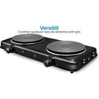 Fogão Elétrico De Mesa 2 Pratos 2000W FG02 Double Cook Preto Elgin 220V - 4