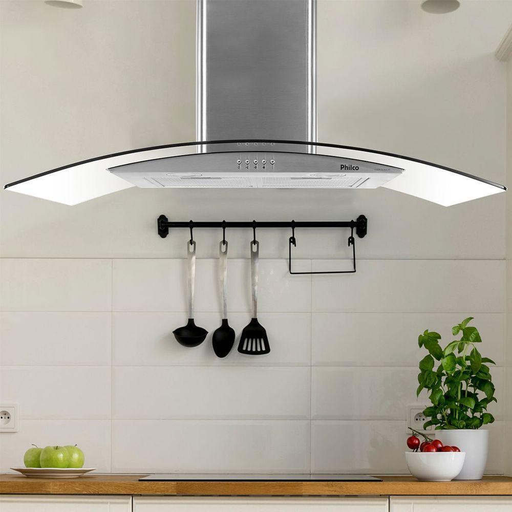 Coifa de Parede Philco Curva 90cm Inox Dupla Filtragem PCO90G 220V - 5
