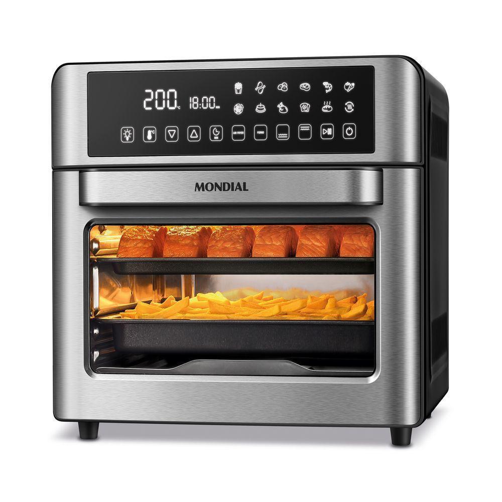 Fritadeira Air Fryer Forno Oven Mondial Digital AFO-25L-BI 25L 2000W Preto Com Inox 110V - 1