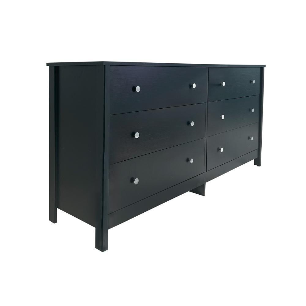 Cômoda Ditália 6 Gavetas DM-221 Preto - 5