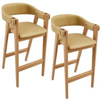 Kit 02 Banquetas Alta Bar Cozinha Sala De Jantar Bar Nadja L02 Couríssimo Fendi - Lyam Decor - 1